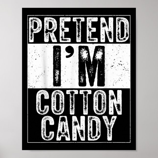 Poster Pretend I'm Cotton Candy Family Women Men Costume  (Frente)