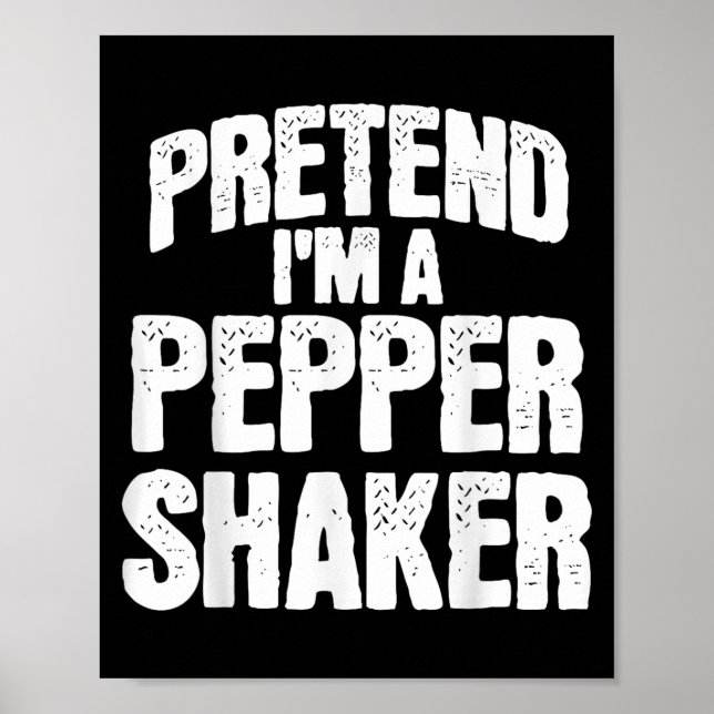 Poster Pretend I'm Pepper Shaker Funny Matching Halloween (Frente)