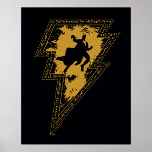 Poster Preto Adam - Gráfico do relâmpago com aflição