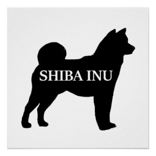 Pôster Preto conhecido do silo de Shiba Inu