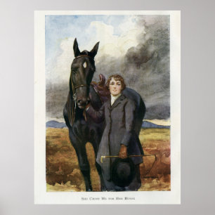 Poster preto da beleza - pintura do livro de
