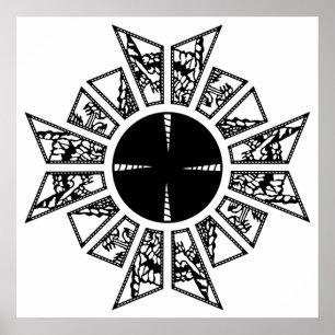 Poster Preto da estrela da lamentação