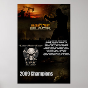 Poster preto do campeonato do F
