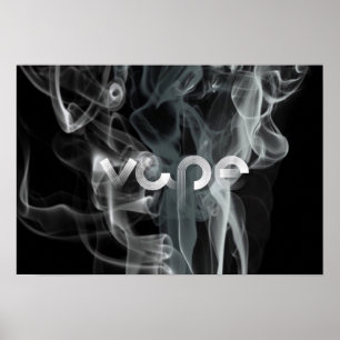 Poster preto do prêmio de Vape do fumo