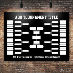 Poster Preto do suporte do competiam dos esportes