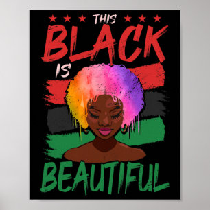 Poster Preto É Bela História Negra Afro-Americana 