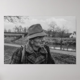 Poster Preto e Branco 1968 Retrato Europeu de um Homem