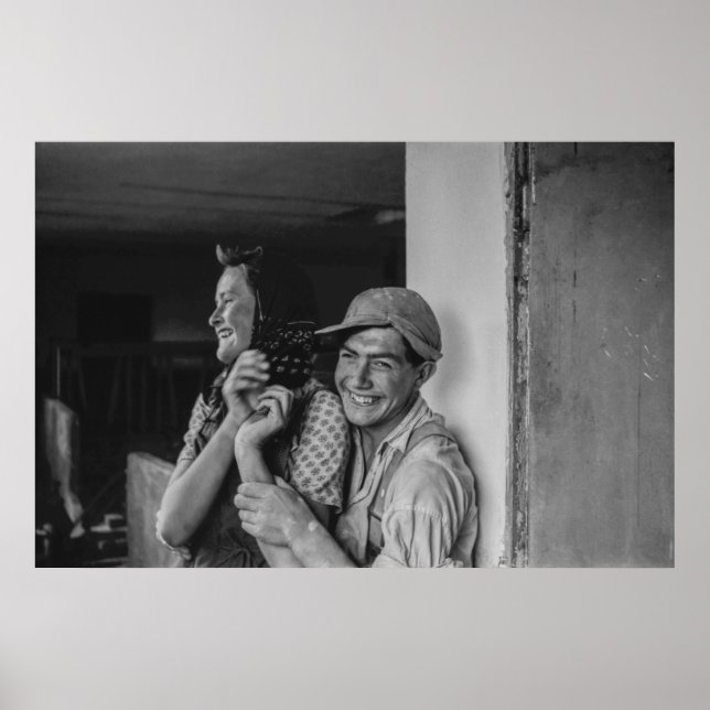 Poster Preto e Branco 1968 Retrato Europeu de um Jovem (Frente)