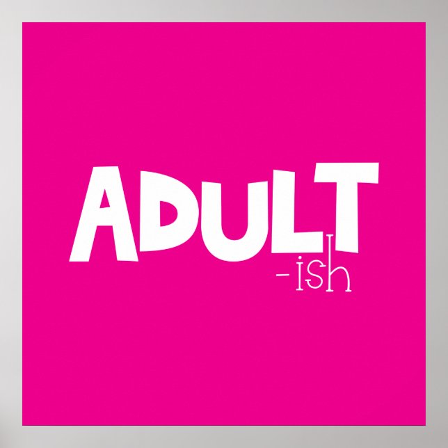 Poster Preto-e-branco, citação engraçada dizendo (Frente)