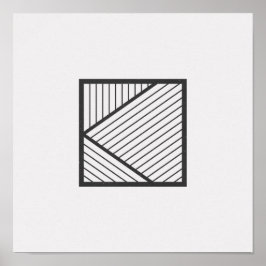 Poster preto-e-branco com faixa de separação mínim