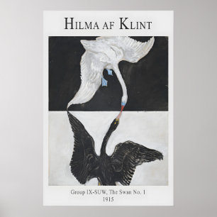 Pôster Preto e Branco da Hilma af Klint Swan
