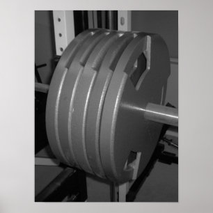 Poster preto e branco do Gym do exercício do