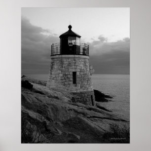Poster preto e branco do monte do castelo