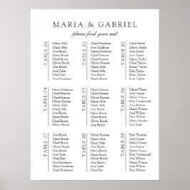 Poster Preto e Branco. Gráfico mínimo de assentos de na m