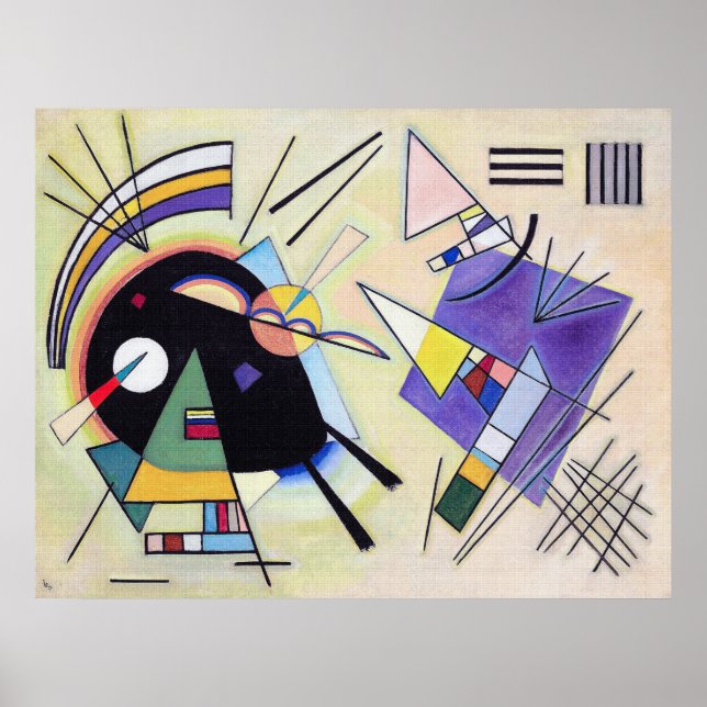Poster Preto e Violeta - Kandinsky (Frente)