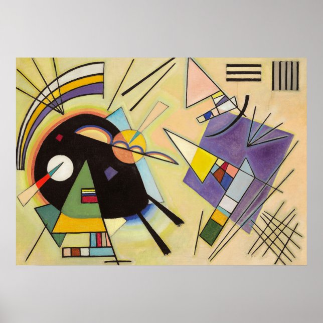 Poster Preto e Violeta por Wassily Kandinsky (Frente)