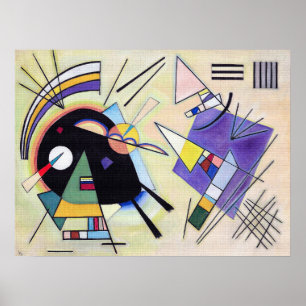 Poster Preto e Violeta - Wassily Kandinsky Arte Moderna 