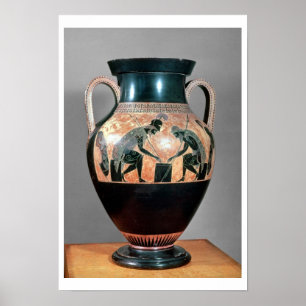Pôster Preto-figura amphora que descreve Ajax e Achilles,
