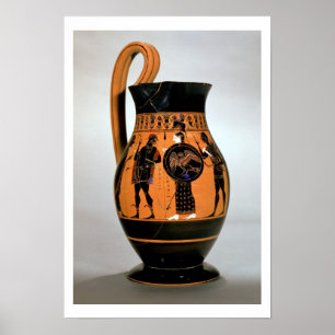 Poster Preto-figura olpe do sótão que descreve Athena