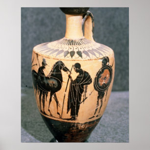 Poster Preto-figura vaso do sótão, século V BC