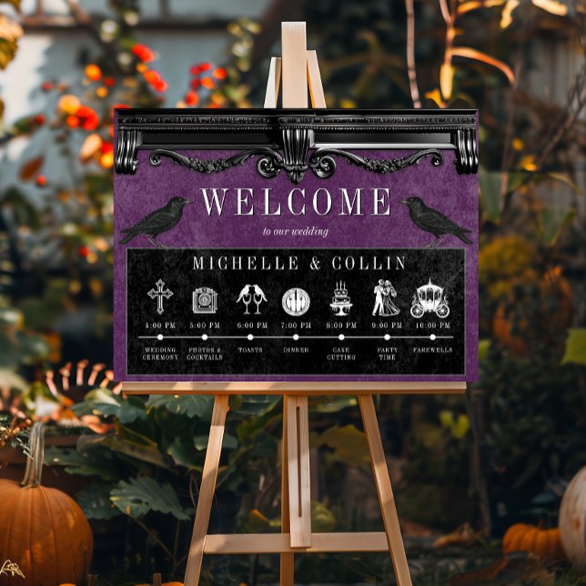 Poster Preto Gótico Ravens e Ordem Roxa de Eventos (Criador carregado)