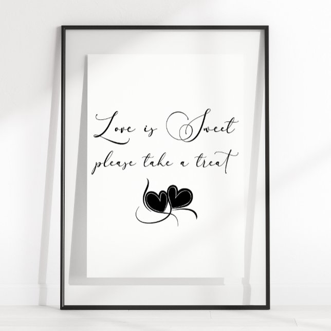 Poster Preto Moderno Simples Script Casamento O Amor É Do (Criador carregado)