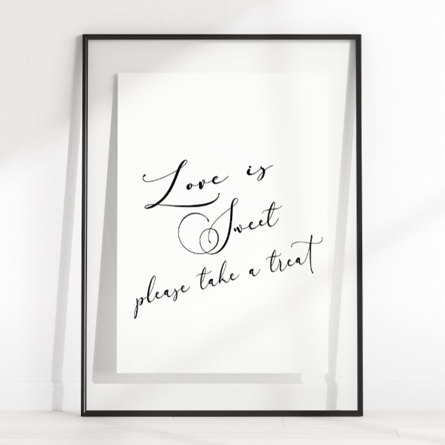 Poster Preto Moderno Simples Script Casamento O Amor É Do (Criador carregado)