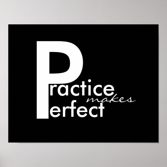 poster preto motivador e branco moderno ousado (Frente)