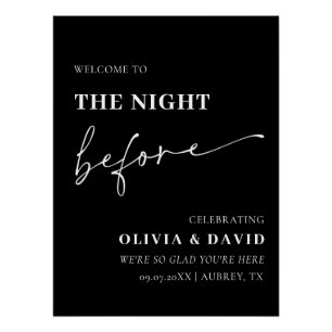 Pôster Preto Na Noite Antes Do Ensaio Jantar Poster