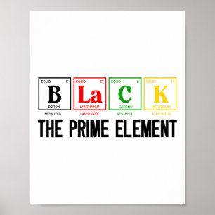 Poster Preto O Elemento Primário do Histórico Preto Perío
