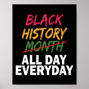Poster Preto Preto Todos os Meses História Preta Bhm Afri