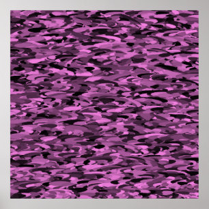 Pôster Preto Roxo Padrão Abstrato