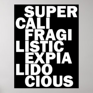 Poster preto supercalifragilisticexpialidoico