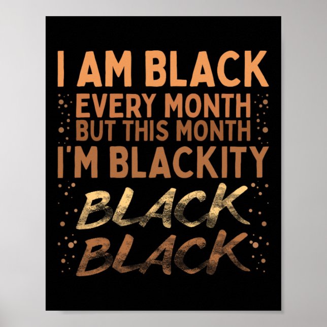 Poster Preto Todos Os Meses História Negra Bhm Blm Africa (Frente)