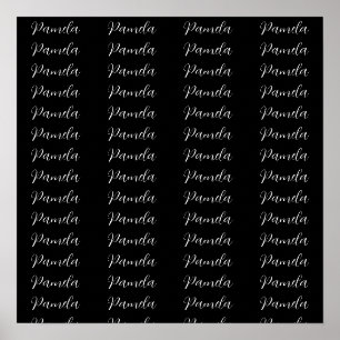 Poster Preto Vermelho Minimalista Nome Personalizado