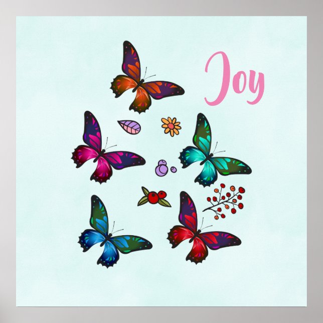 Pôster Pretty Little Butterflies Joy (Frente)