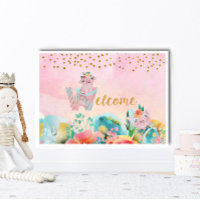 Pretty Little Pig Welcome Sign Child Room