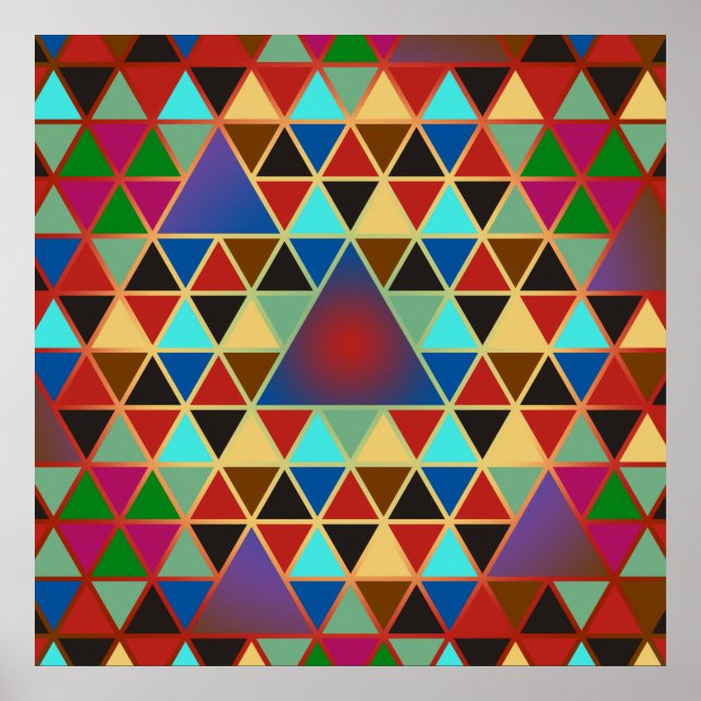Pôster Pretty Triangle pattern III + your ideas (Frente)