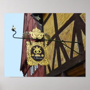Poster Pretzel coroado com Cupido