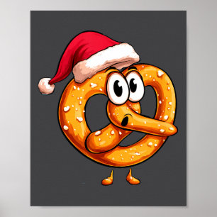 Poster Pretzel Festivo Incrível Com Fantasia De Chapéu Do
