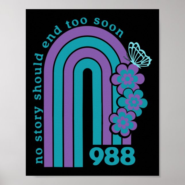 Poster Prevenção 988 Não Se Deve Terminar A História Muit (Frente)