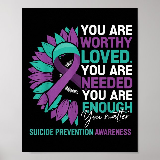 Poster Prevenção ao Suicídio Girassol Conscientização Mot (Frente)