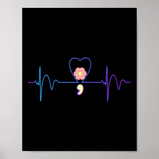 Poster Prevenção ao suicídio Sensibilização Cardíaca Semi (Frente)