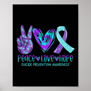 Poster Prevenção ao suicídio Sensibilização Paz Amor Espe