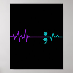 Poster Prevenção ao suicídio Sensibilização Semicolon Per