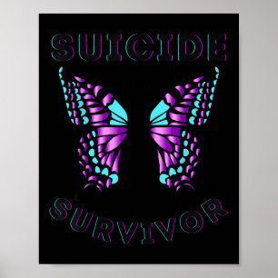 Poster Prevenção Conscientização Sobrevivente Suicídio Bo