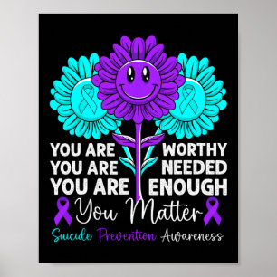 Poster Prevenção Contra O Suicídio Sensibilização Positiv