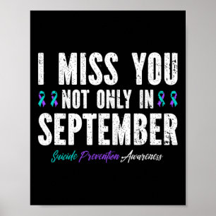 Poster Prevenção De Suicídio Eu Sinto Sua Falta De Saúde 