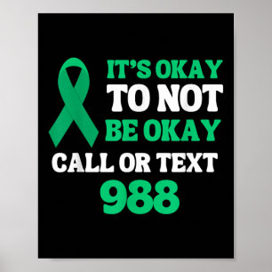 Poster Prevenção de Suicídio Saúde Mental 988 Linha Diret