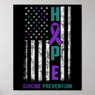 Poster Prevenção do Suicídio Conscientização Bandeira dos